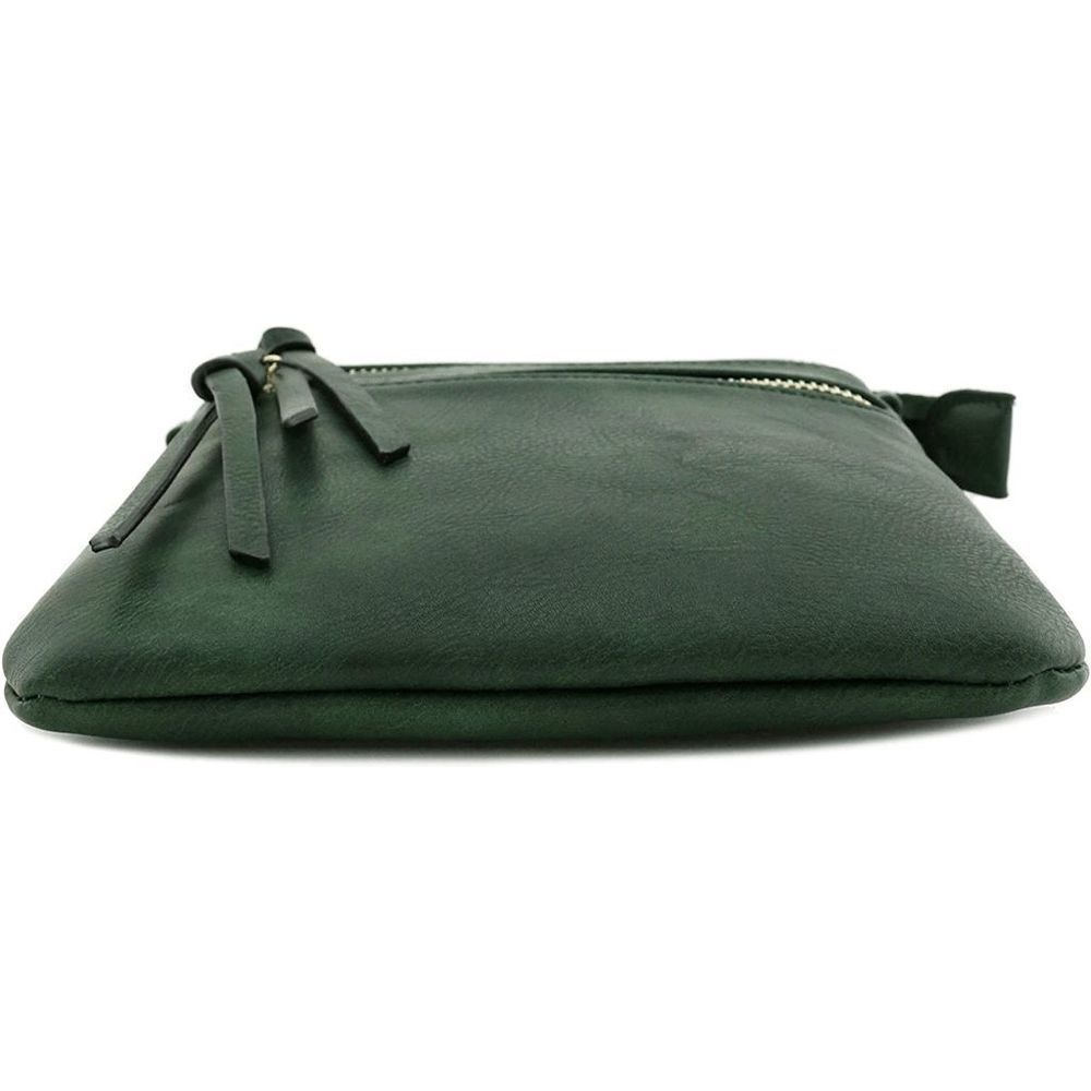 Olive Green Functional Multi Pocket Crossbody Bag - image 4